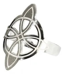 Anillo de Plata 925 Nudo de Bruja Ajustable Símbolo Protector Unisex - Imagen 1