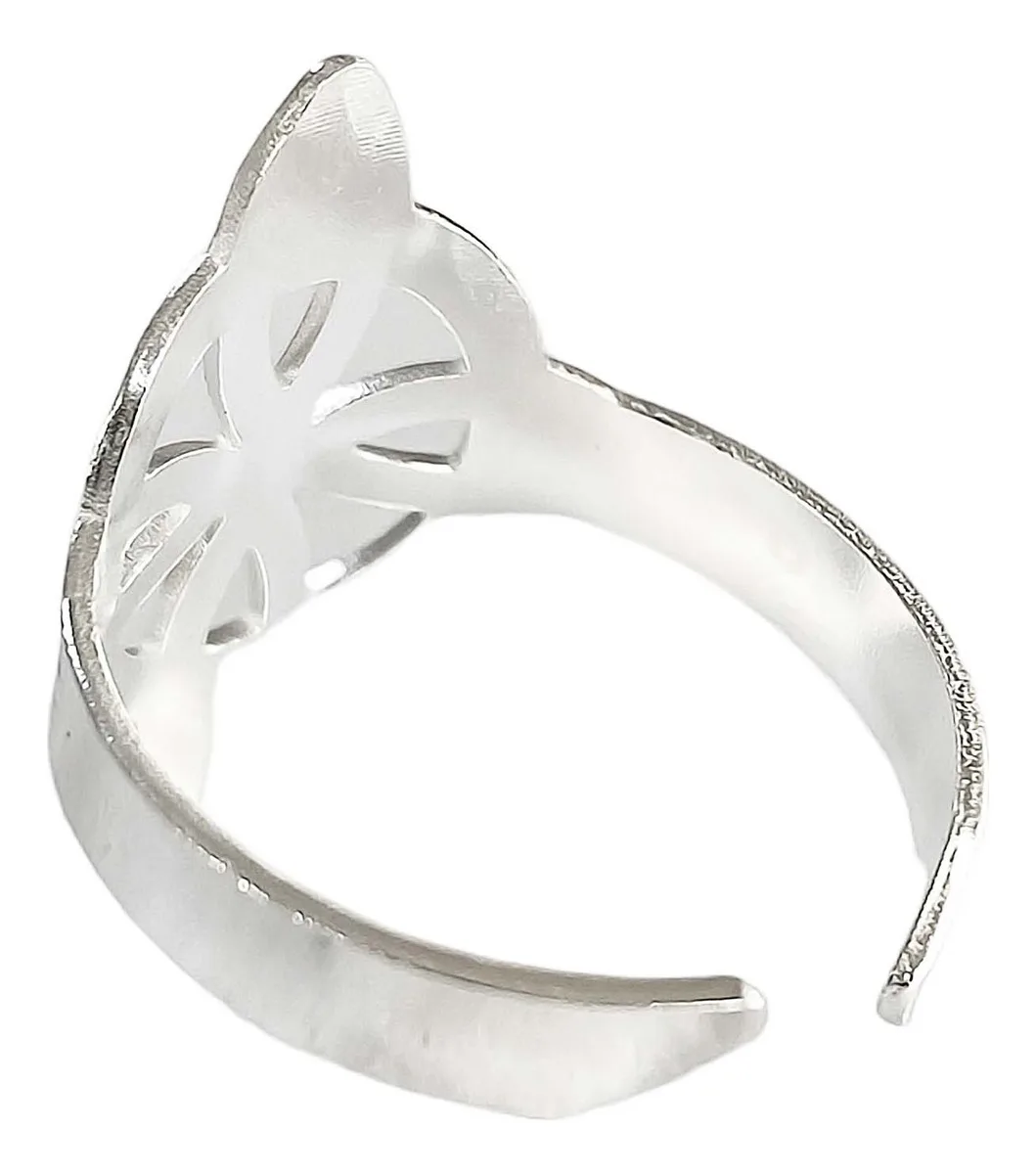 Anillo de Plata 925 Nudo de Bruja Ajustable Símbolo Protector Unisex - Imagen 1