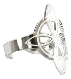 Anillo de Plata 925 Nudo de Bruja Ajustable Símbolo Protector Unisex - Imagen 4
