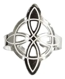 Anillo de Plata 925 Nudo de Bruja Ajustable Símbolo Protector Unisex - Imagen 5
