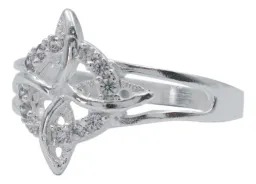 Anillo Plata 925 Nudo de Bruja Celta con Zirconia para Mujer - Imagen 5
