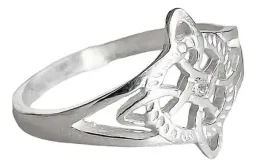Anillo Plata 925 Nudo de Bruja con Zirconia Brillante - Imagen 1
