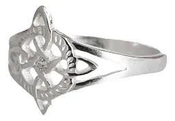 Anillo Plata 925 Nudo Bruja con Zirconia Protección - Imagen 2