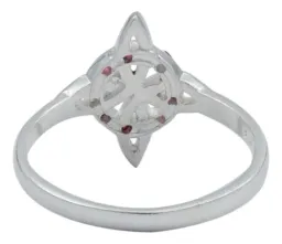 Anillo Plata 925 Nudo de Bruja Zirconias Multicolor Talla 7 - Imagen 3