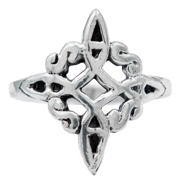 Anillo de plata .925 Nudo Bruja pavonado — Joyaris