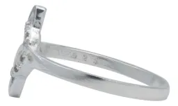 Anillo Plata 925 Nudo de Bruja con Zirconia Blanca Talla 8.5 - Imagen 2