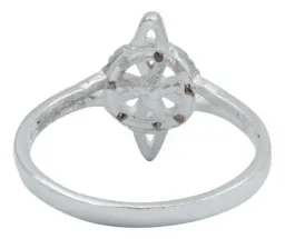 Anillo Plata 925 Nudo de Bruja con Zirconia Rosa - Imagen 3