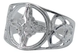 Anillo Plata 925 Nudo de Bruja Triqueta Celta Mágico Unisex - Imagen 1