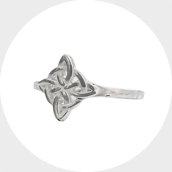 Anillo de plata .925 plateado Nudo de Brujas Celta unisex talla 10 — Joyaris