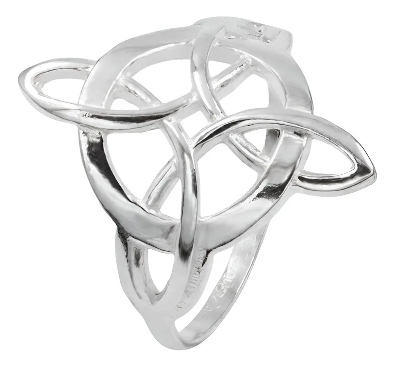 Anillo Plata .925 Nudo de Bruja Celta Liso Unisex - Imagen 2