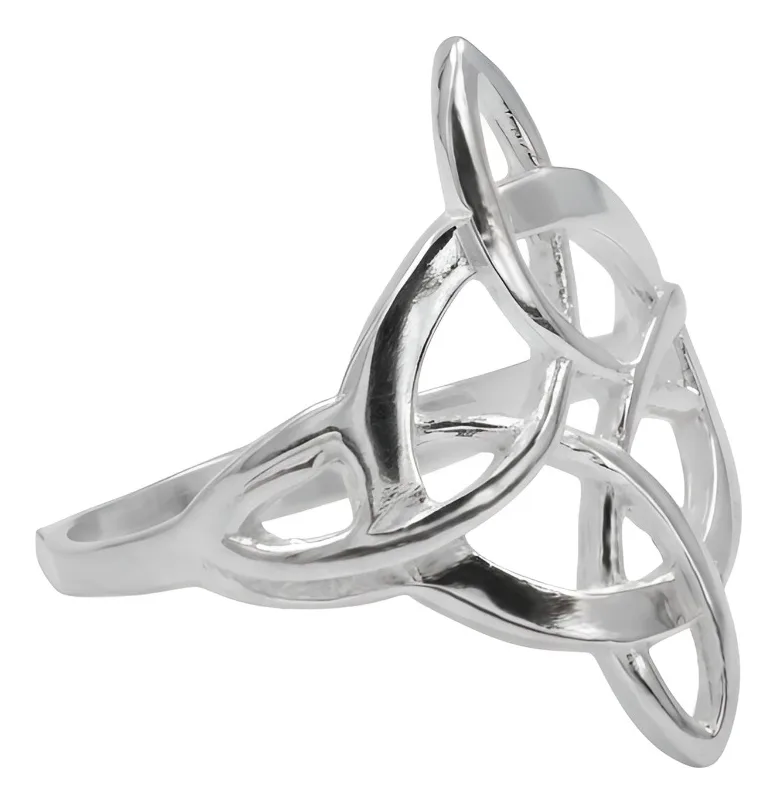 Anillo Plata 925 Nudo Bruja Celta unisex, hecho a mano en plata ley 925 con acabado pulido. Diseño ancestral, ideal como anil