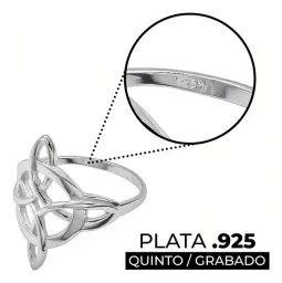 Anillo Plata 925 Nudo Bruja Celta Unisex - Imagen 3