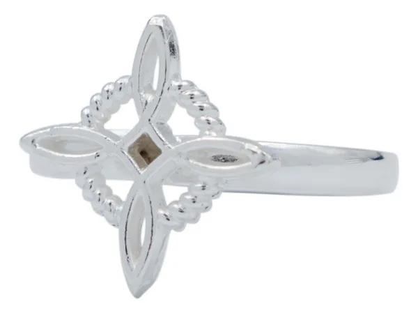 Anillo de plata .925 plateado Nudo de Bruja Celta liso amuleto — Joyaris