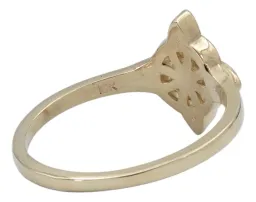Anillo Oro 10k Nudo de Bruja Celta con Zirconia Talla 8.5 Modelo 280 - Imagen 3