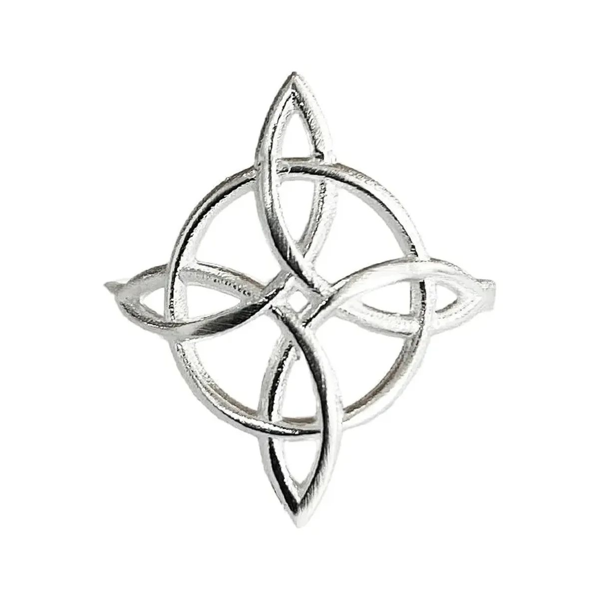 Anillo Nudo de Bruja Celta Redondo Plata .925 Talla 7 - Imagen 2