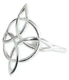 Anillo Nudo de Bruja Celta Redondo Plata .925 Talla 7 - Imagen 1