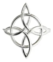 Anillo Nudo de Bruja Celta Redondo Plata .925 Talla 7 - Imagen 2