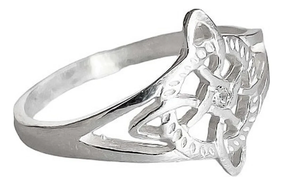Anillo Plata 925 Nudo de Bruja con Zirconia de Color - Joyaris joyería fina mexicana de protección