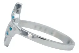 Anillo Plata 925 Nudo de Bruja con Zirconias Multicolor Talla 6.5 - Imagen 2