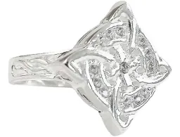 Anillo Plata 925 Nudo de Bruja con Zirconias - Imagen 2
