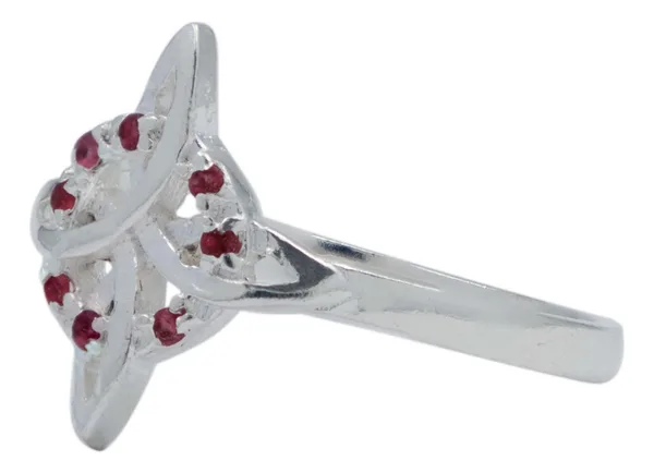 Anillo Nudo de Bruja Plata 925 con Zirconia Multicolor - Imagen 1