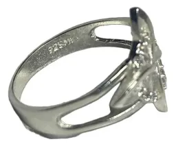 Anillo Plata 925 Nudo de Bruja Plano con Zirconia Talla 7.5 - Imagen 3