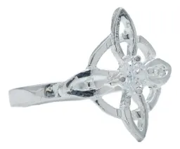 Anillo Plata 925 Nudo de Bruja con Zirconia Reluciente - Imagen 3