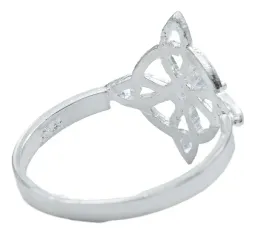 Anillo Plata 925 Nudo de Bruja con Zirconia Reluciente - Imagen 4