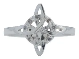 Anillo Plata 925 Nudo de Bruja con Zirconia para Mujer - Imagen 4