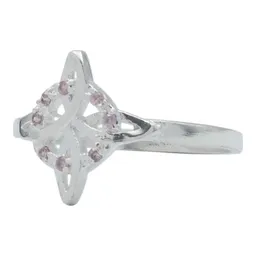Anillo Nudo de Bruja Plata 925 con Zirconia Rosa - Imagen 1
