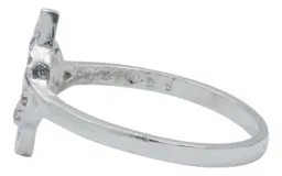 Anillo Plata 925 Nudo de Bruja con Zirconias Rosas - Imagen 2