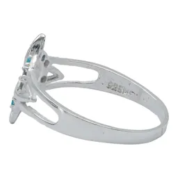 Anillo Nudo de Bruja Plata 925 Zirconias Multicolor Mujer - Imagen 4