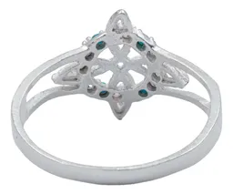 Anillo Nudo de Bruja Plata 925 Zirconias Multicolor Mujer - Imagen 5