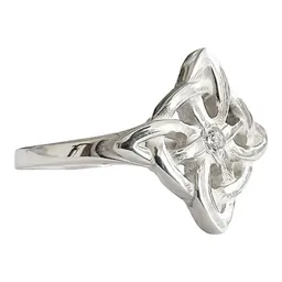 Anillo Nudo De Brujas Celta Plata .925 con Zirconia Talla 11 - Imagen 3