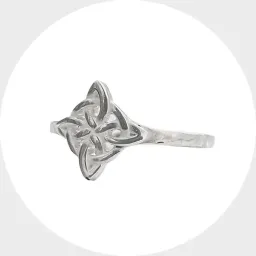 Anillo Plata 925 Nudo de Brujas Celta Protección - Imagen 1