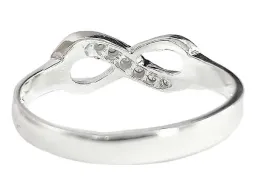 Anillo Plata 925 Nudo Infinito con Zirconia Talla 7.5 - Imagen 4