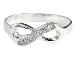 Anillo Plata 925 Nudo Infinito con Zirconia Talla 5.5 - Imagen 1