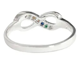 Anillo Plata 925 Nudo Infinito con Zirconia Multicolor - Imagen 4