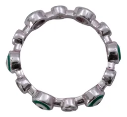 Anillo Plata 925 Ojo Turco Churumbela Zirconias Multicolor - Imagen 3