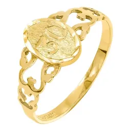 Anillo Oro 10k con Número 30 Diseño Moderno Unisex - Imagen 1