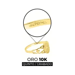 Anillo Oro 10k con Número 30 Diseño Moderno Unisex - Imagen 3