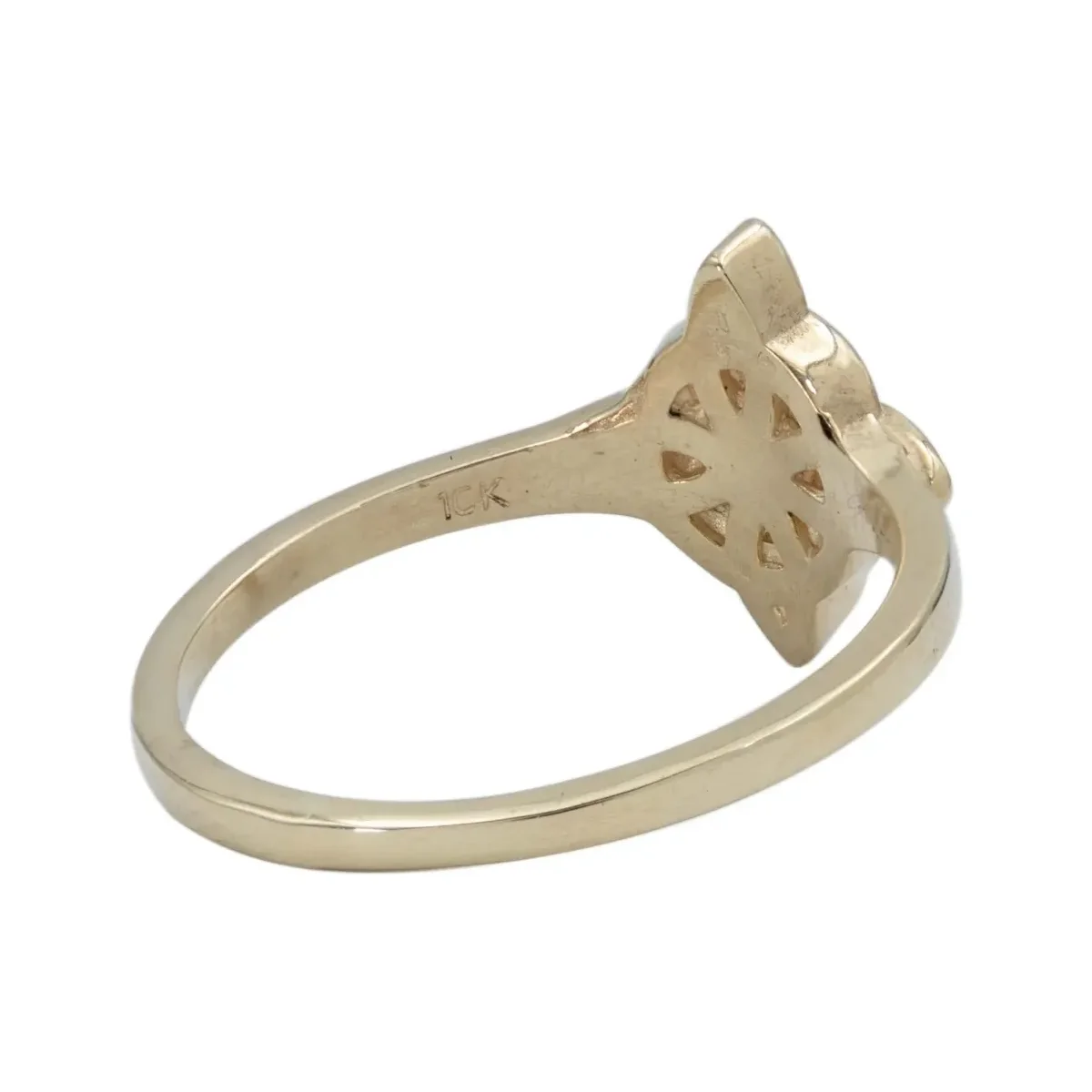 Anillo Oro 10k Nudo de Bruja Celta con Zirconia Talla 8.5 Modelo 280 - Imagen 3