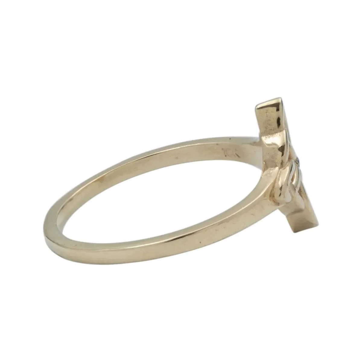 Anillo Oro 10k Nudo de Bruja Celta con Zirconia Talla 8.5 Modelo 280 - Imagen 5