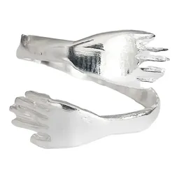 Anillo Plata 925 Abrazo Abierto Ajustable - Imagen 3