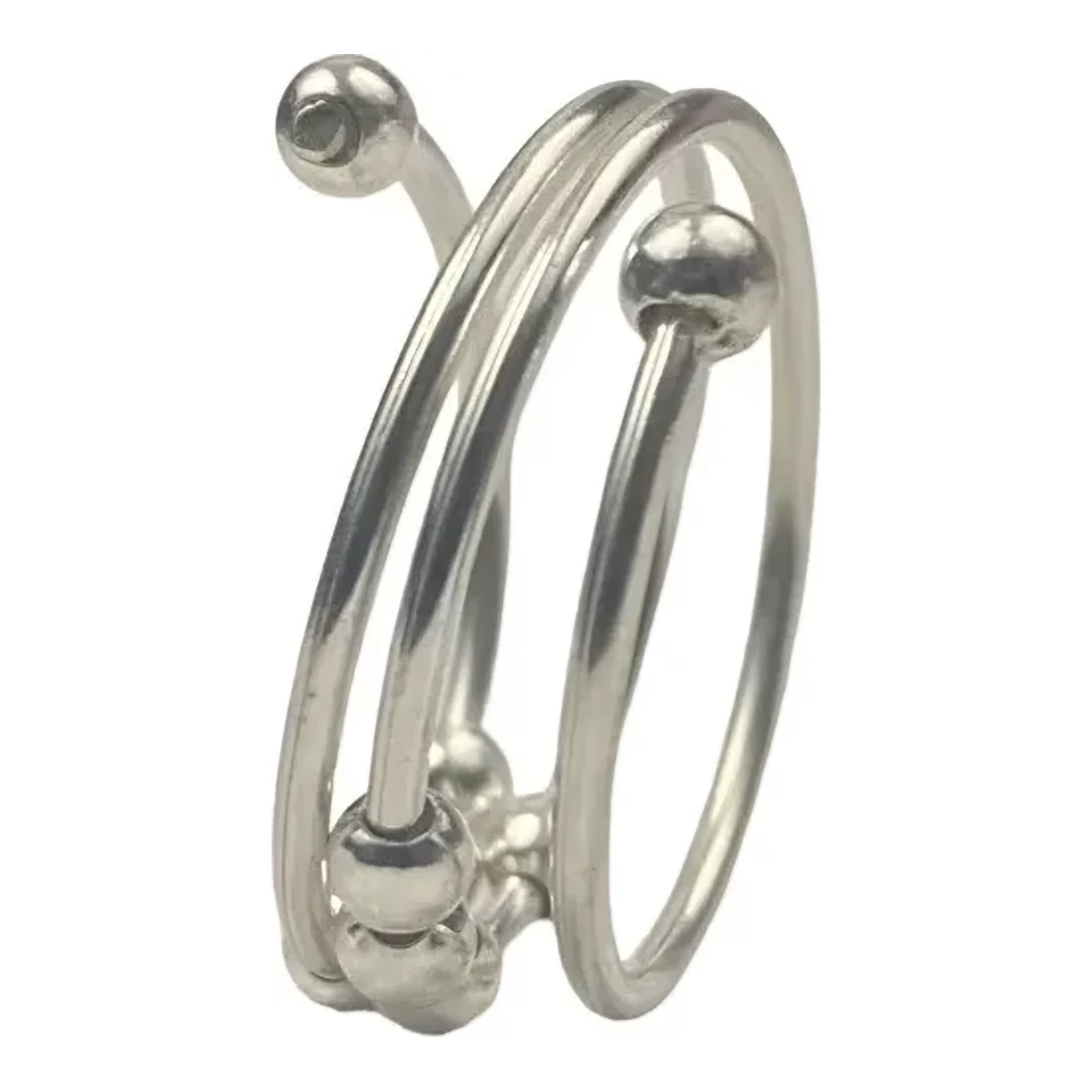 Anillo Plata 925 Antiestrés Ajustable Diseño Movible para Relajación - Imagen 4
