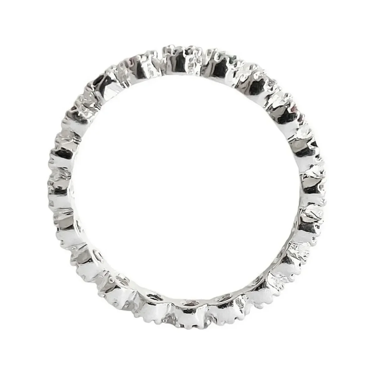 Anillo Plata 925 Churumbela Completa con Zirconias Multicolor Talla 6 - Imagen 3