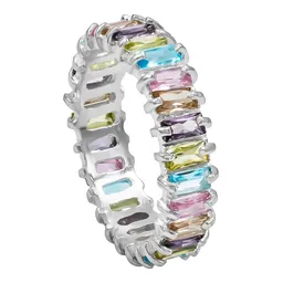 Anillo Plata .925 Churumbela Completa Zirconia Multicolor - Imagen 3