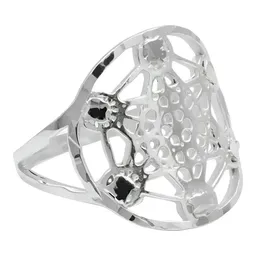 Anillo Plata 925 Cubo de Metatrón Geométrico Sagrado Unisex - Imagen 1