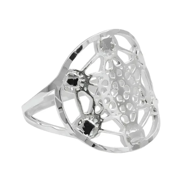 Anillo de plata .925 Cubo de Metatron liso unisex geometria sagrada — Joyaris