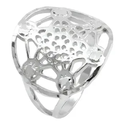 Anillo Plata 925 Cubo de Metatrón Geométrico Sagrado Unisex - Imagen 2